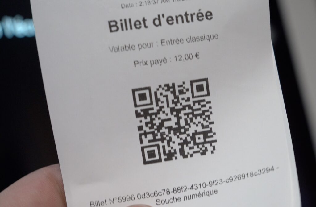 Billet d'entrée ENAS - Borne de vente d'entrée et billetterie